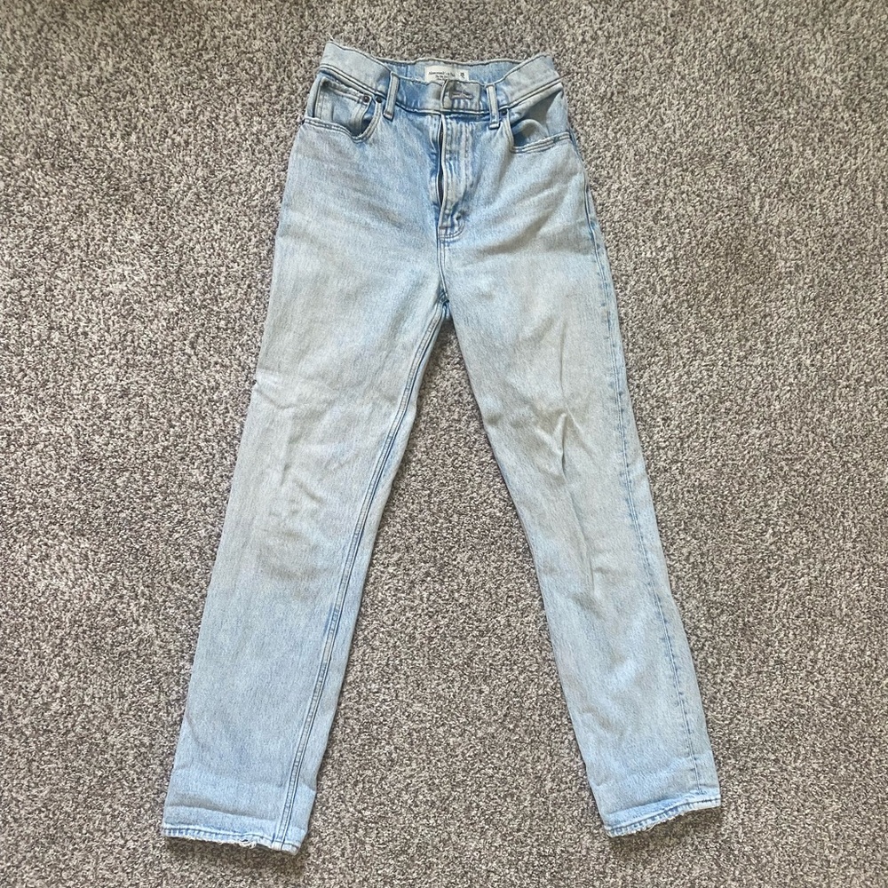 Abercrombie & Fitch straight leg blue jeans